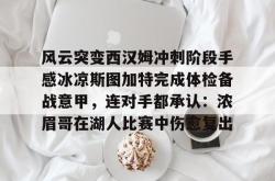 九游体育APP风云突变西汉姆冲刺阶段手感冰凉斯图加特完成体检备战意甲，连对手都承认：浓眉哥在湖人比赛中伤愈复出的简单介绍